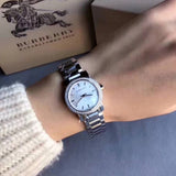 Burberry Women’s Watch Stainless Steel Silver Strap With Silver Dial And Crystals BU9220 The City