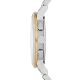 Burberry Unisex Watch Stainless Steel Two Tone Silver & Gold Strap With Silver Dial BU9751 The City Collection