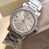 Burberry Women’s Watch Stainless Steel Silver Strap With Silver Dial And Crystals BU9220 The City