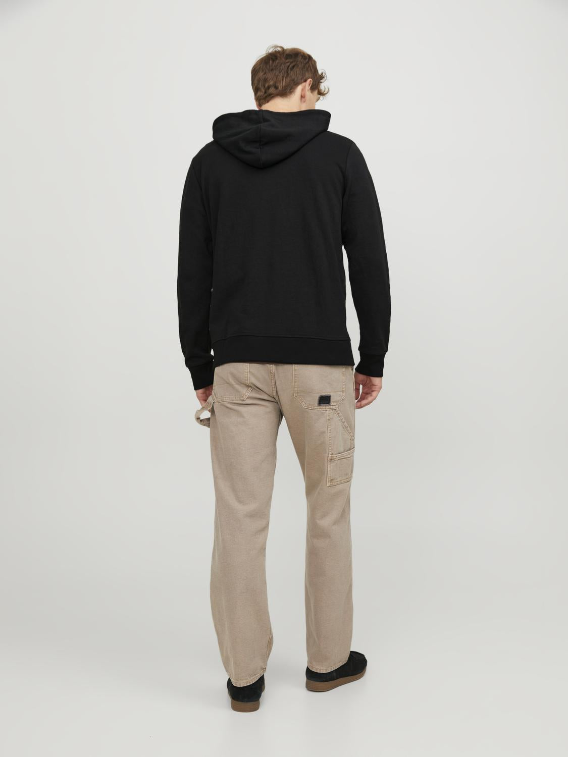 Jack & Jones Sweatshirt Zip Hoodie For Men (JJEBASIC) in 3 Colours, L-XL
