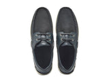 Chatham Nubuck & Leather Boat Shoes For Men - Brixham in Navy, 6-15