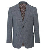 Skopes Anthony Suit Tailored Fit Jacket For Men in Grey Check, 36S-62L