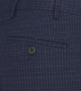 Skopes Hepworth Suit Tailored Fit Trousers For Men in Navy Blue Mini Check, 30W to 58W