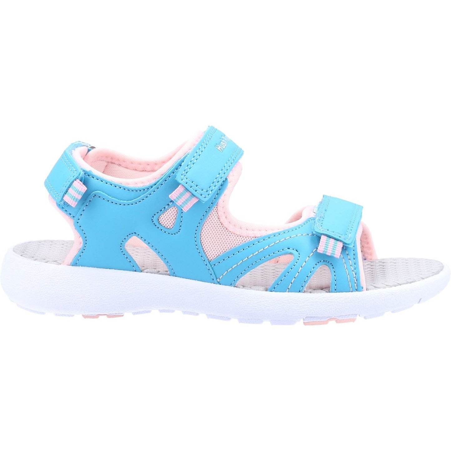 Hush Puppies Lilly Quarter Strap Sandal Girls Shoes in Aqua