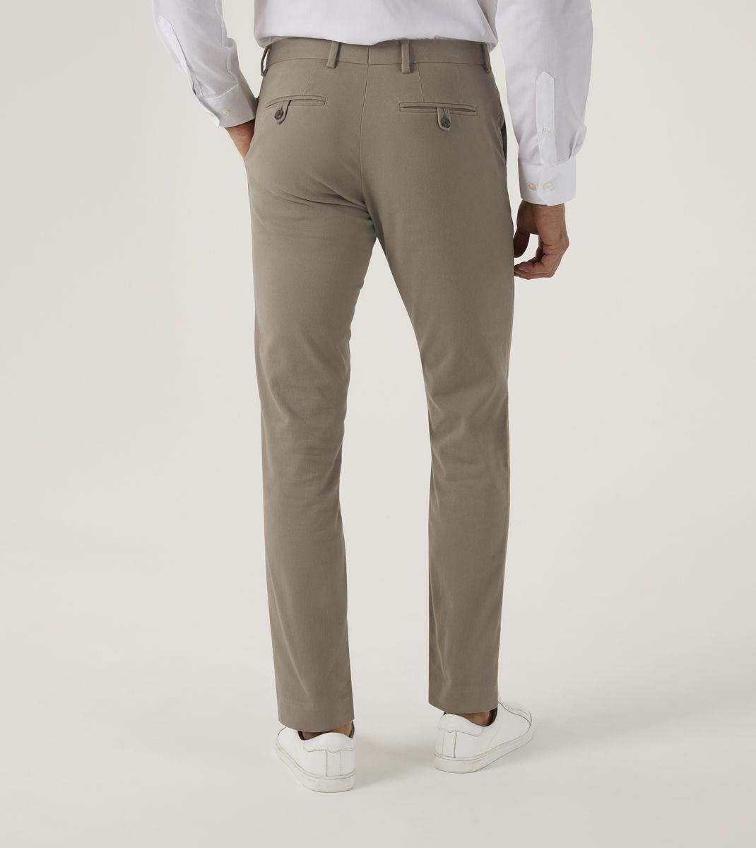 Skopes Men's Antibes Tapered Fit Casual Trouser in Stone 28 Short to 46 Regular