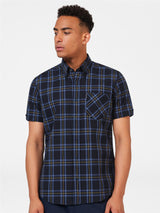 Ben Sherman Men's Short Sleeve Frame Check Cotton Shirt Size 2Xl-5Xl