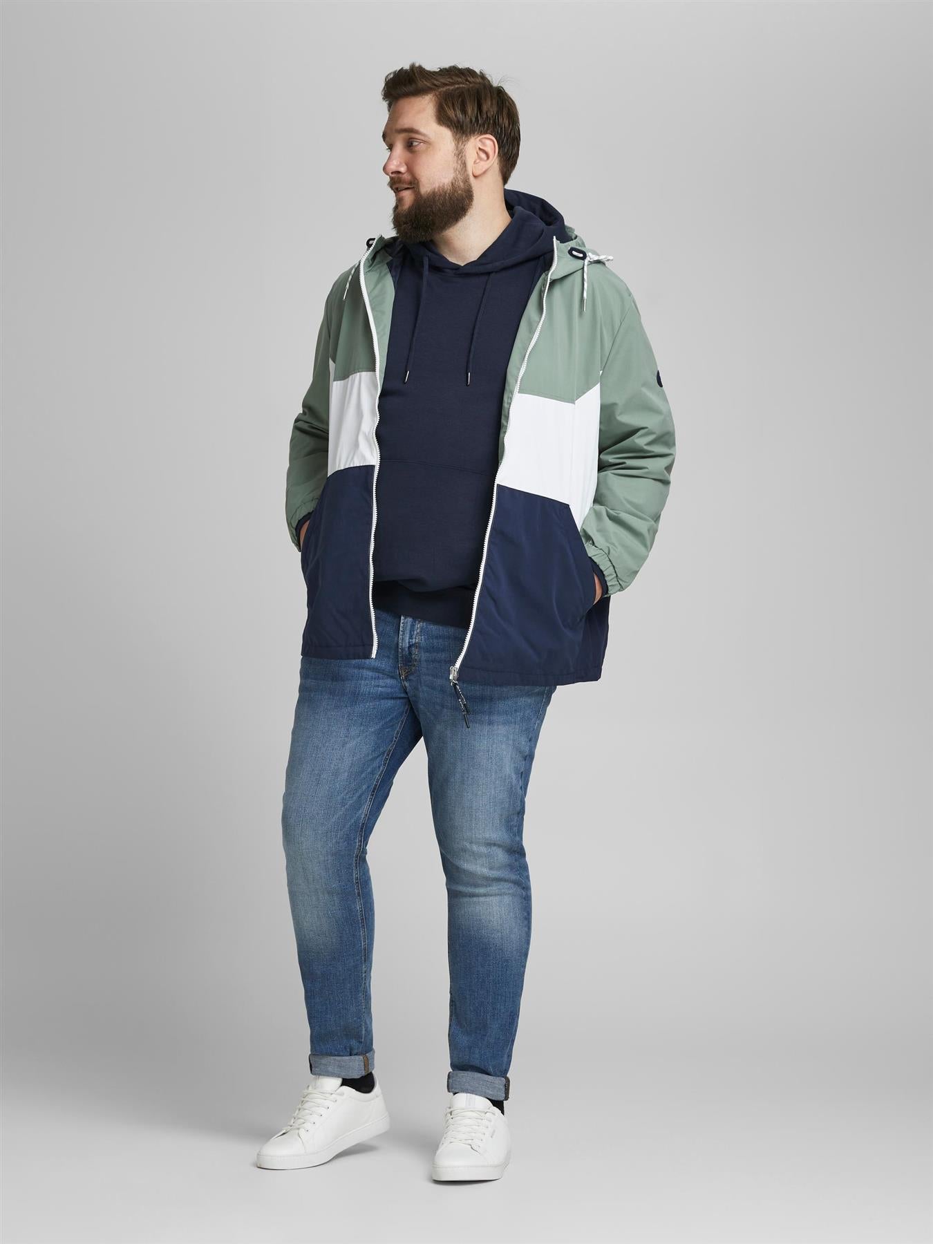 Jack & Jones Mens Plus Size Basic Pullover Hood