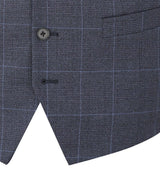 Skopes Men's Anello Check Pattern Waist Coat in Blue 34 to 62 Regular