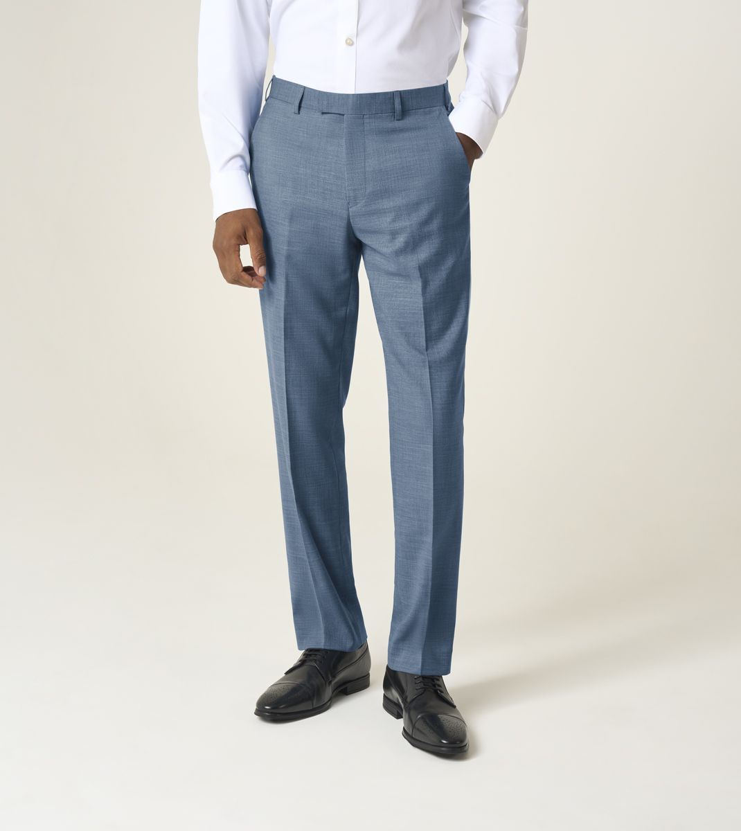 Skopes Lucien Suit Tailored Fit Trouser For Men ins Teal Blue, 30W-58W