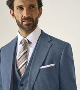 Skopes Calvados Linen Blend Tailored Fit Suit Jacket For Men in Blue, 36S-62L