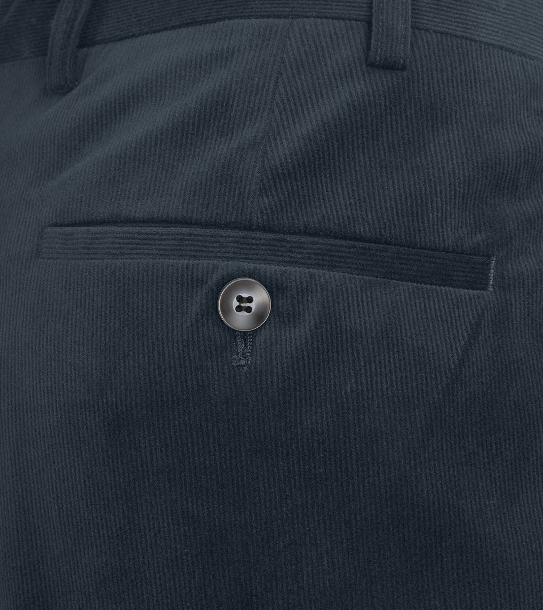 Skopes Atkinson Suit Tailored Fit Trousers For Men in Teal Blue Corduroy, 30W to 58W