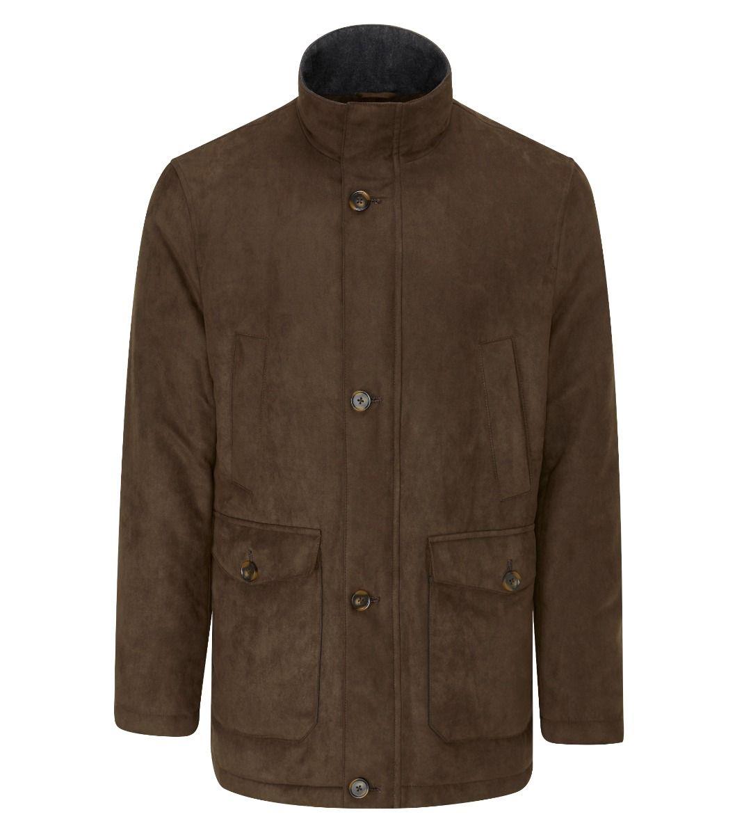 Skopes Men's Plus Size Mid Lengeth Car Coat In Brown Size Small To 5Xl