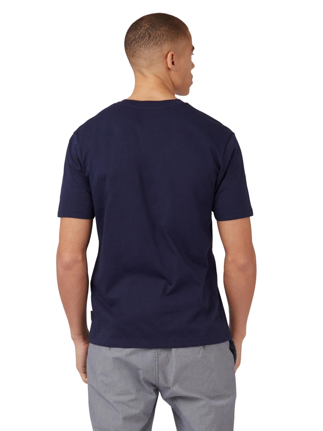 Ben Sherman (0071394IL) Men's Geo Bird Print T-Shirt in Marine 2XL to 5XL