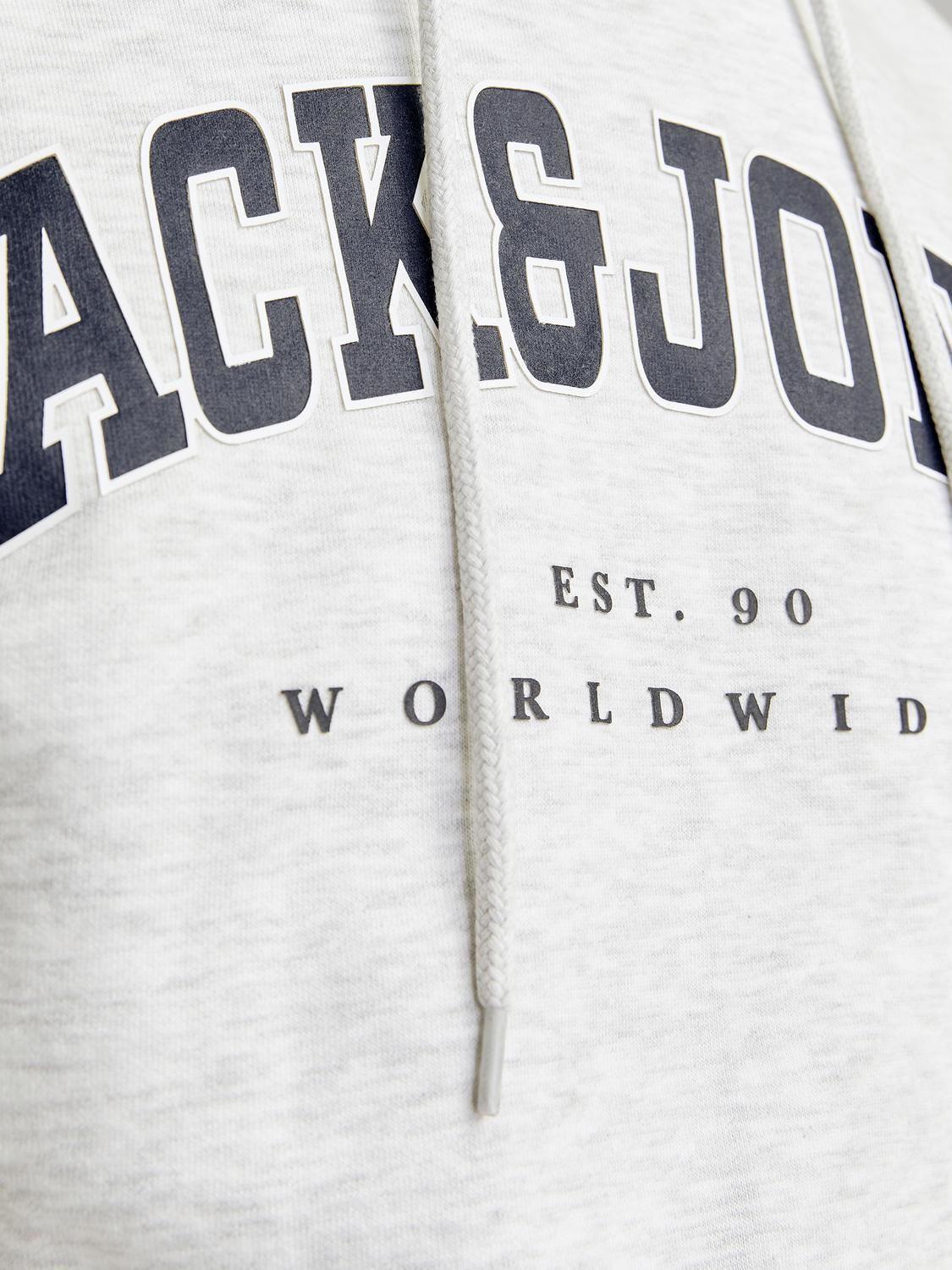 Jack & Jones Sweatshirt Hoodie For Men (JJECALEB VARSITY) in 5 Colours, L-XL