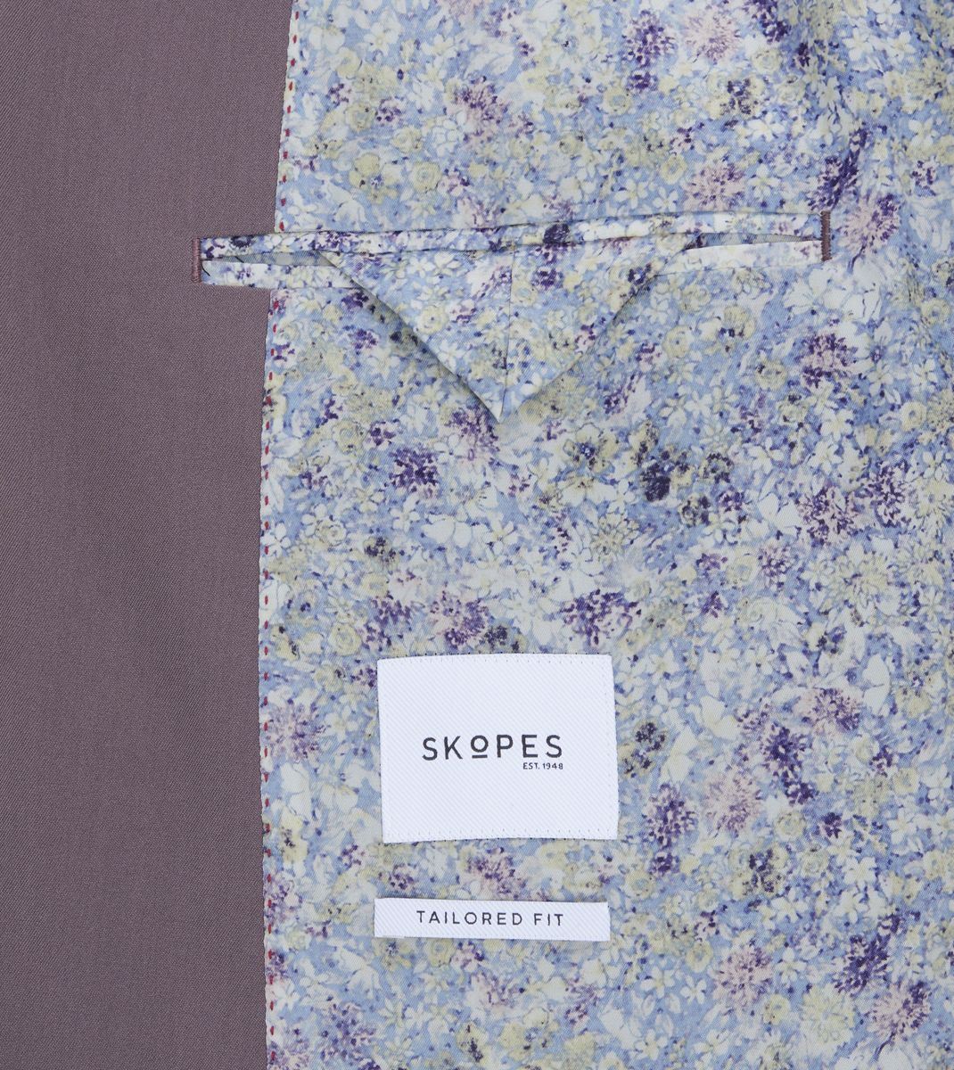 Skopes Tailored Fit Beckett Suit Jacket For Men in Mauve, 36S-62L