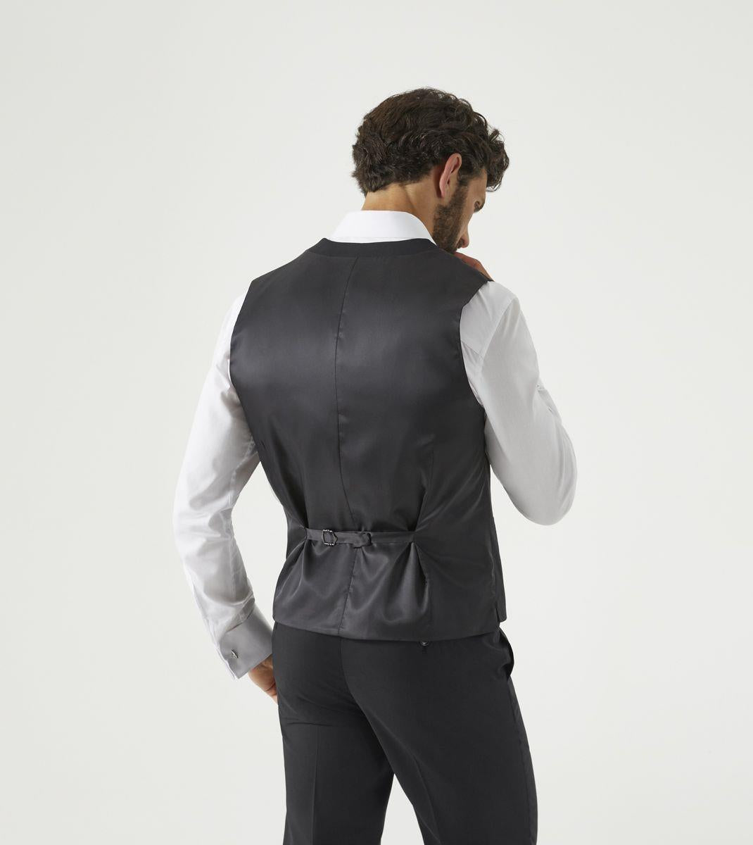 Skopes Farnham Suit Waistcoat For Men in Black, 36R to 62R