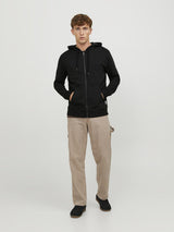 Jack & Jones Sweatshirt Zip Hoodie For Men (JJEBASIC) in 3 Colours, L-XL