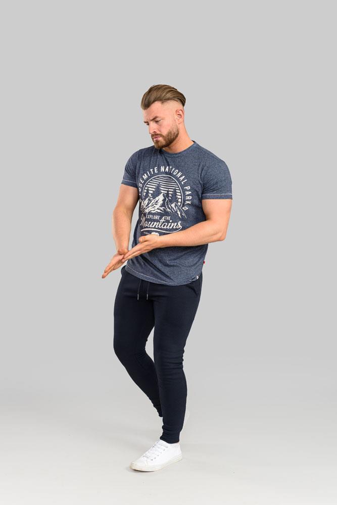 Duke - D555 Cuffed Jogger With Side And Back Pockets In Navy 2Xl- 6Xl
