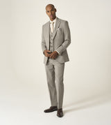 Skopes Calvados Linen Blend Tailored Fit Suit Jacket For Men in Stone Beige, 36S-62L