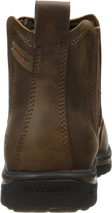 SKECHERS Men's Alley Cats Mid Round Chelsea Style Boots in Brown Size UK 6 -13