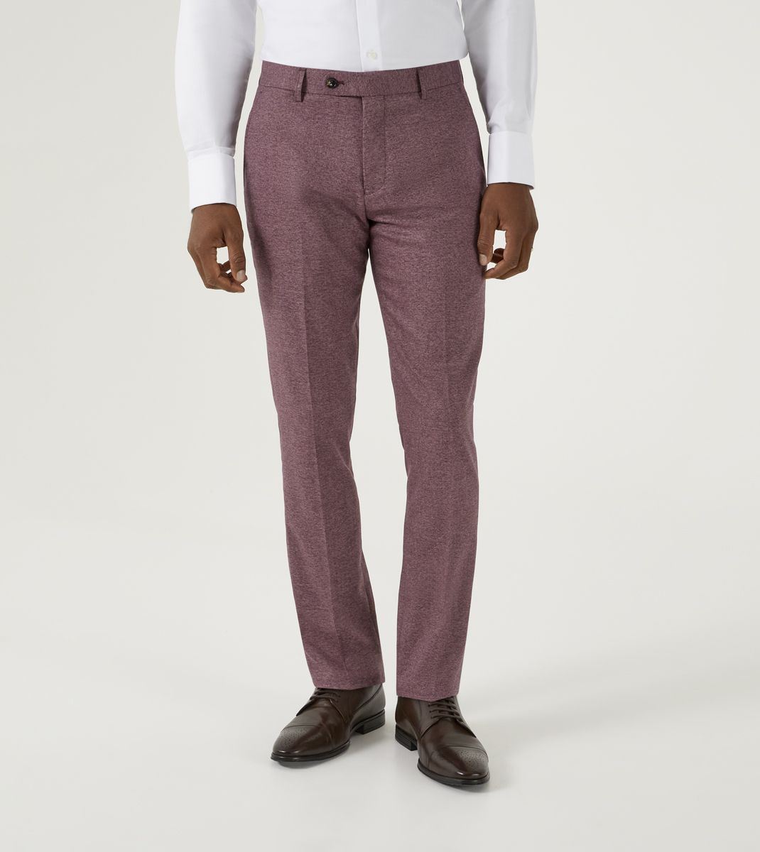 Skopes Tapered Fit Jodrell Suit Trouser For Men in Berry, 30W-42W