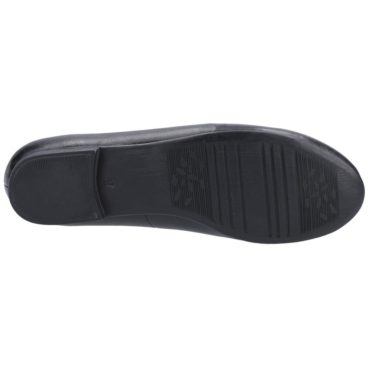 Hush Puppies Naomi Slip On Ballet Pump Ladies Shoes in Black