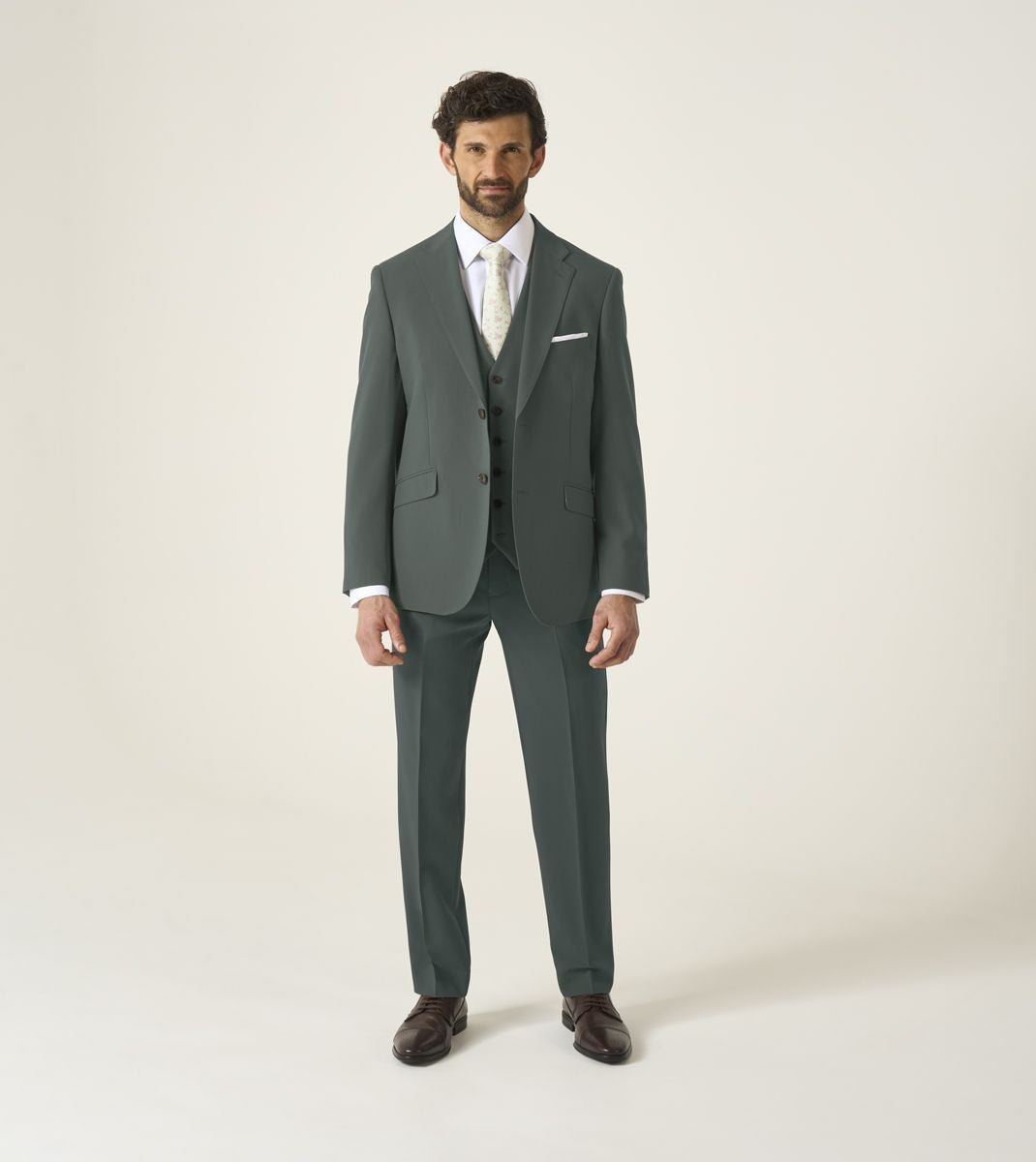 Skopes Beckett Suit Tailored Fit Trouser For Men ins Mid Green, 30W-58W