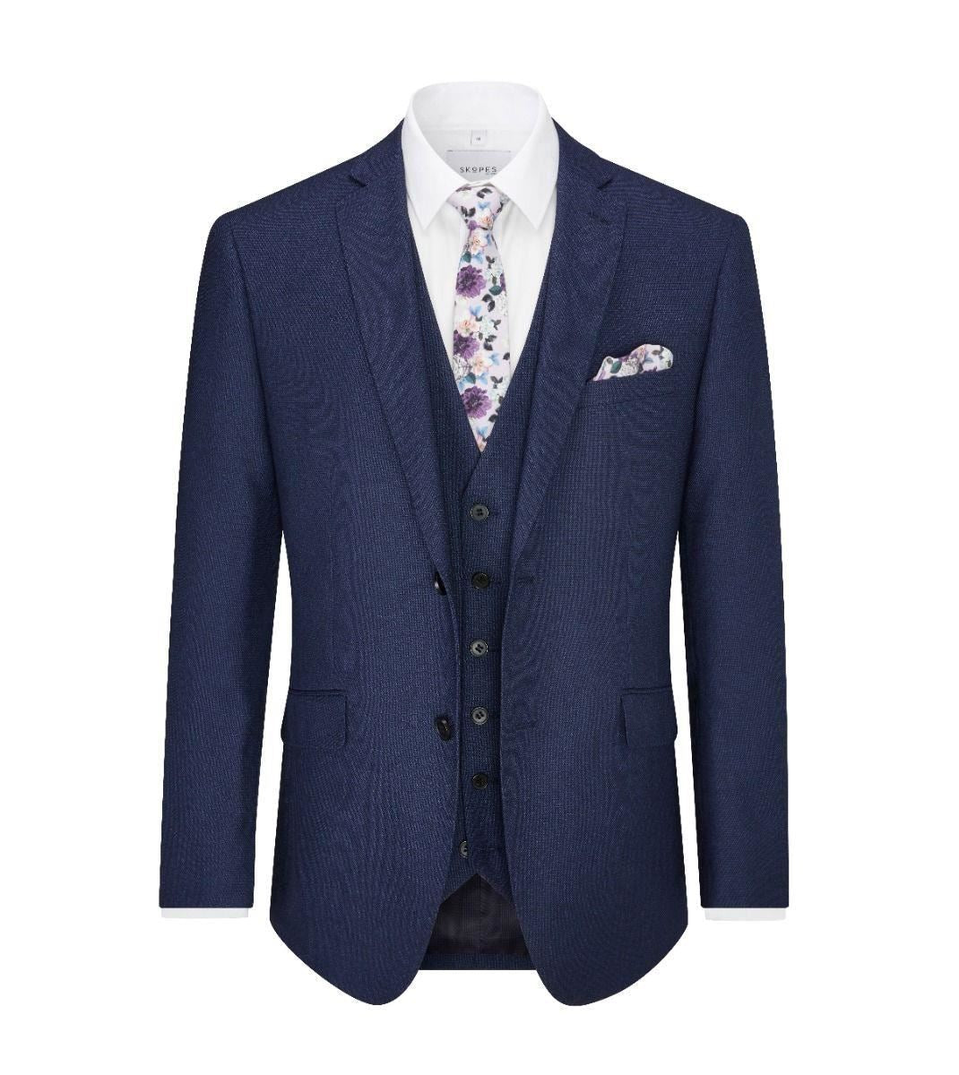Skopes Men's Harcourt Tailored Fit Jacket in Navy 34 to 72 Short to Long