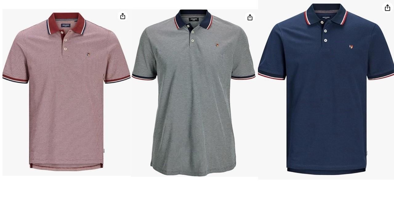 Jack & Jones JPRBLUWIN Short Sleeve Polo for Mens in 3 Colours, 1XL-6XL