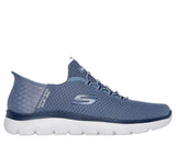 Skechers Slip On Sneaker Shoe For Men Summits High Range Mesh Slip-Ins in Slate, 5.5-14