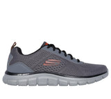 Skechers Lace Up Shoe For Men Track Leshur in Charcoal/Orange, 5.5-13