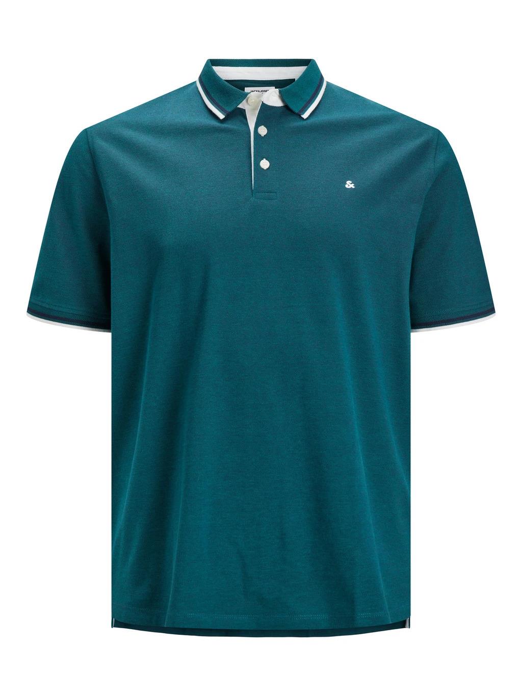 Jack & Jones (12143859) Men's Plus Size JJEPAULOS Polo Shirt in 6 Colours 2XL to 6XL