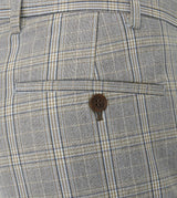 Skopes Dettori Suit Tailored Fit Trouser For Men ins Brown Blue Check, 30W-58W