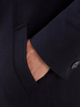 Skopes Men's Plus Size Wool Blend Overcoat In Navy Size Small To 4Xl