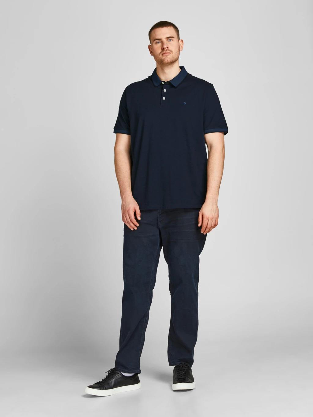 Jack & Jones (12143859) Men's Plus Size JJEPAULOS Polo Shirt in 6 Colours 2XL to 6XL