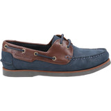Hush Puppies Hattie Laces Ladies Shoes in Navy/Tan