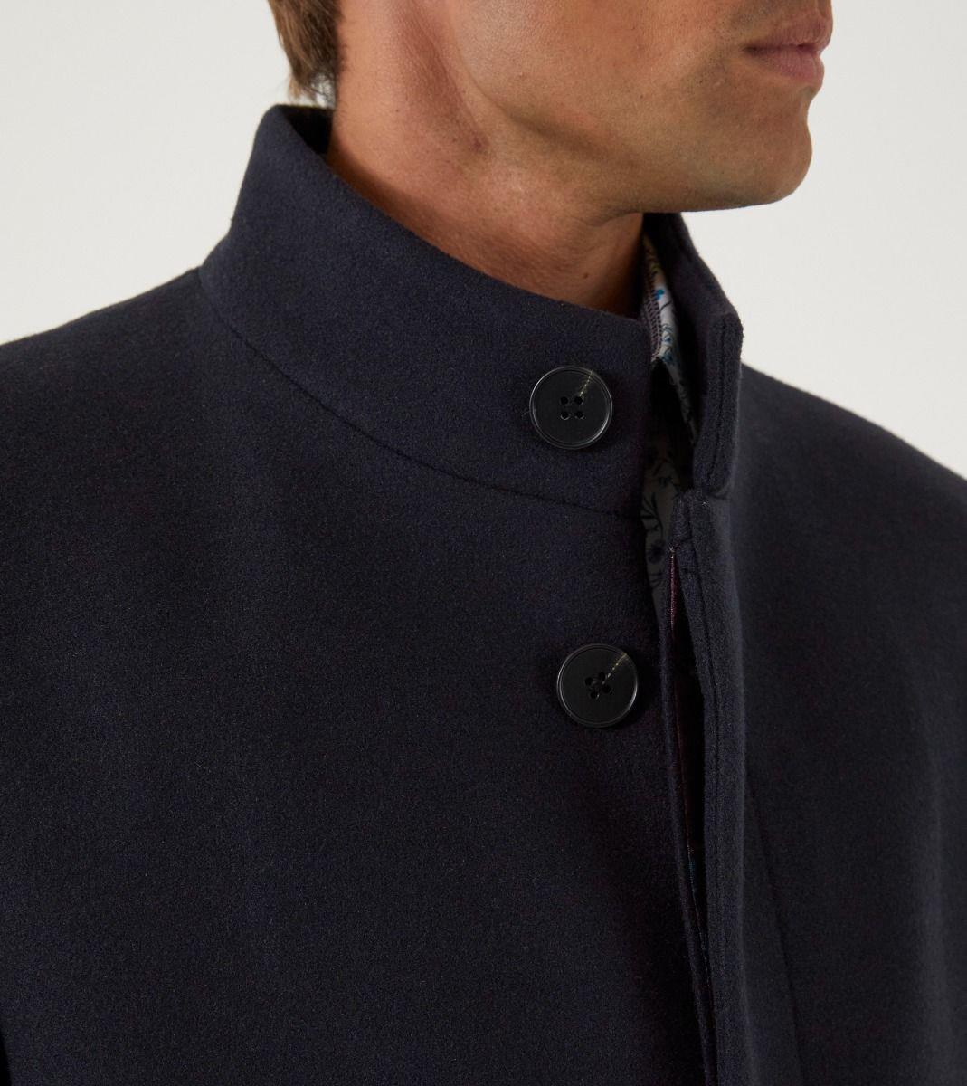 Skopes Men's Plus Size Classic Style Overcoat In Navy Size 2Xl-6Xl
