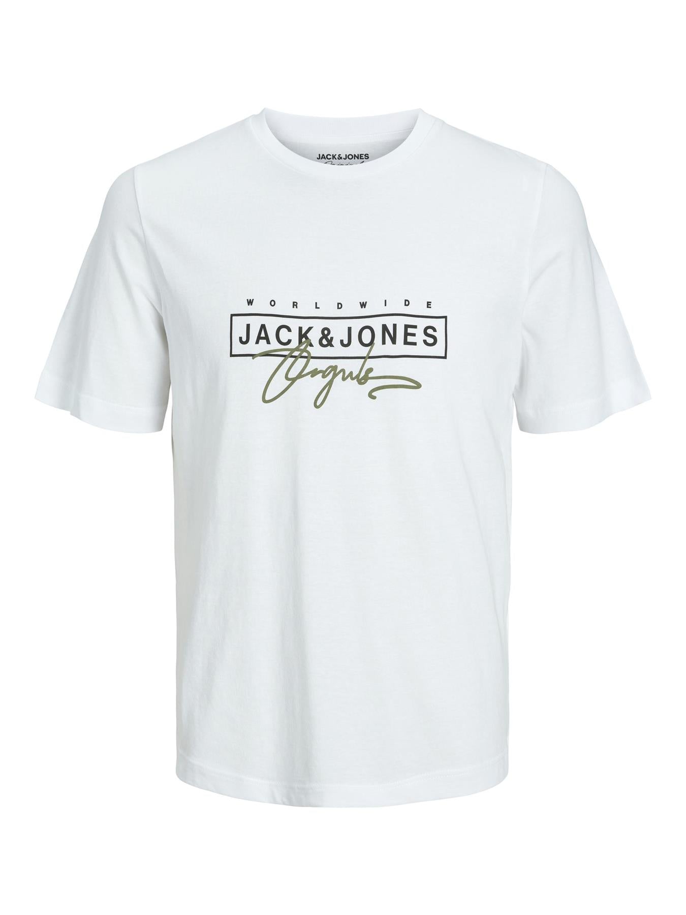 Jack & Jones (12239617) Men's JORSPLASH Branding T-Shirt in 3 Color Options 1XL to 6XL