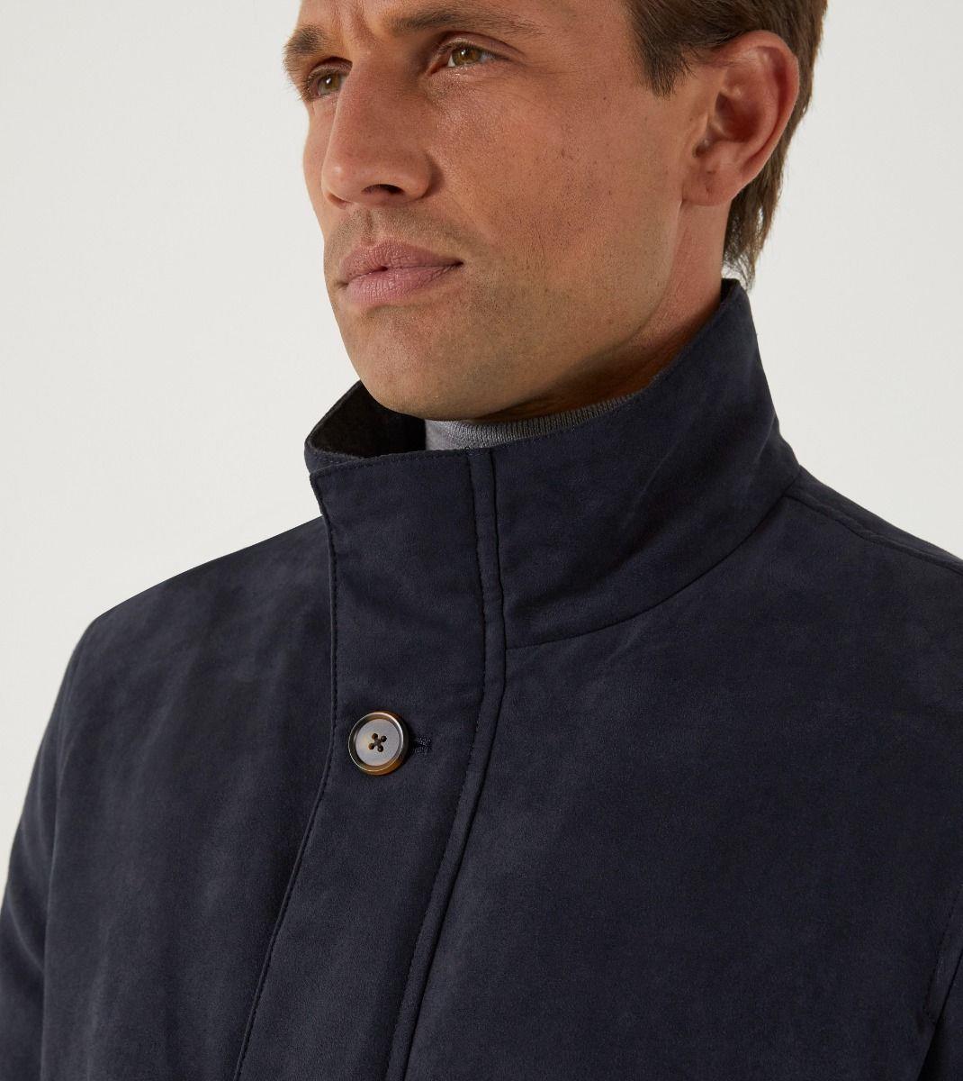 Skopes Men's Plus Size Mid Length Car Coat In Navy Size Small To 5Xl