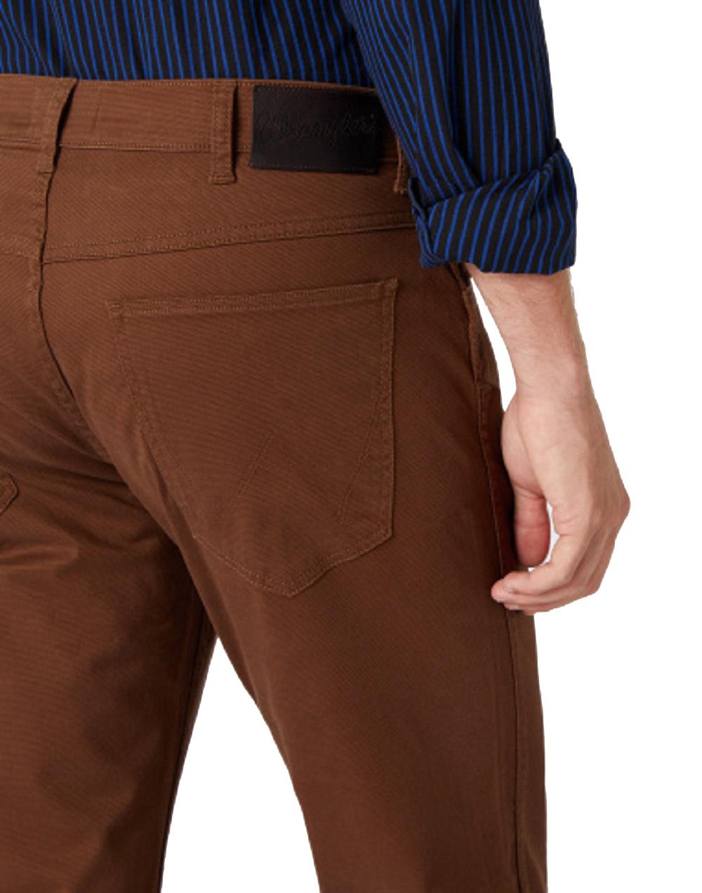 Wrangler Mens Greenboro Stretch Straight Leg Twill Trousers