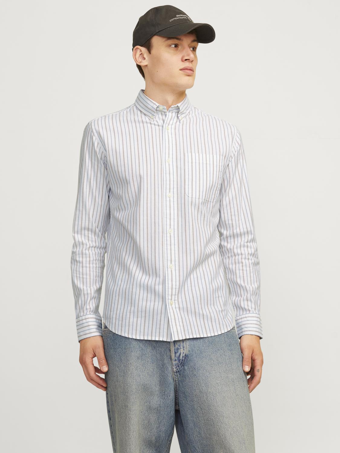 Jack & Jones Oxford Shirt With Long Sleeves For Men (JPRBLUBROOK) in 8 Colours, L-XL