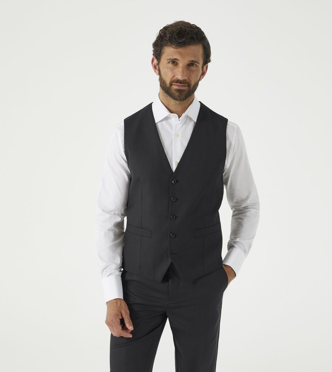 Skopes Farnham Suit Waistcoat For Men in Black, 36R to 62R