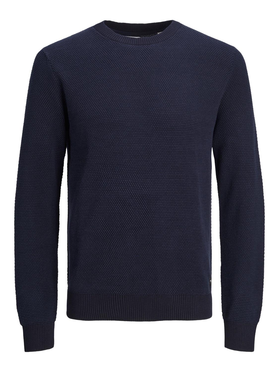 Jack & Jones Knit Crew Neck With Long Sleeves For Men (JJEGLOBE) in 6 Colours, L-XL