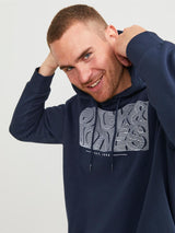 Jack & Jones (12245499) JJPETER Sweat Hoodie in 3 Colour Options, Size 1XL to 6XL