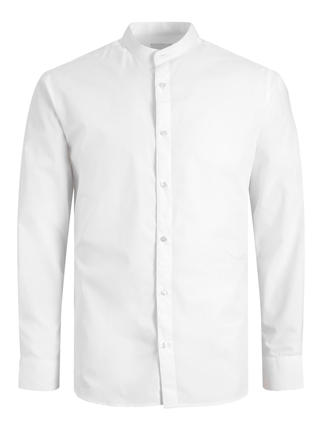 Jack & Jones Plus (12245367) Grandad Long Sleeve Plain Shirt in 3 Colour Options 1XL to 6XL