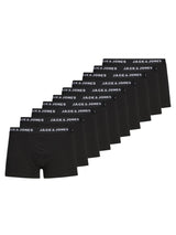 Jack & Jones Men's Basic Trunks 10 Packs in 3XL-6XL, Black