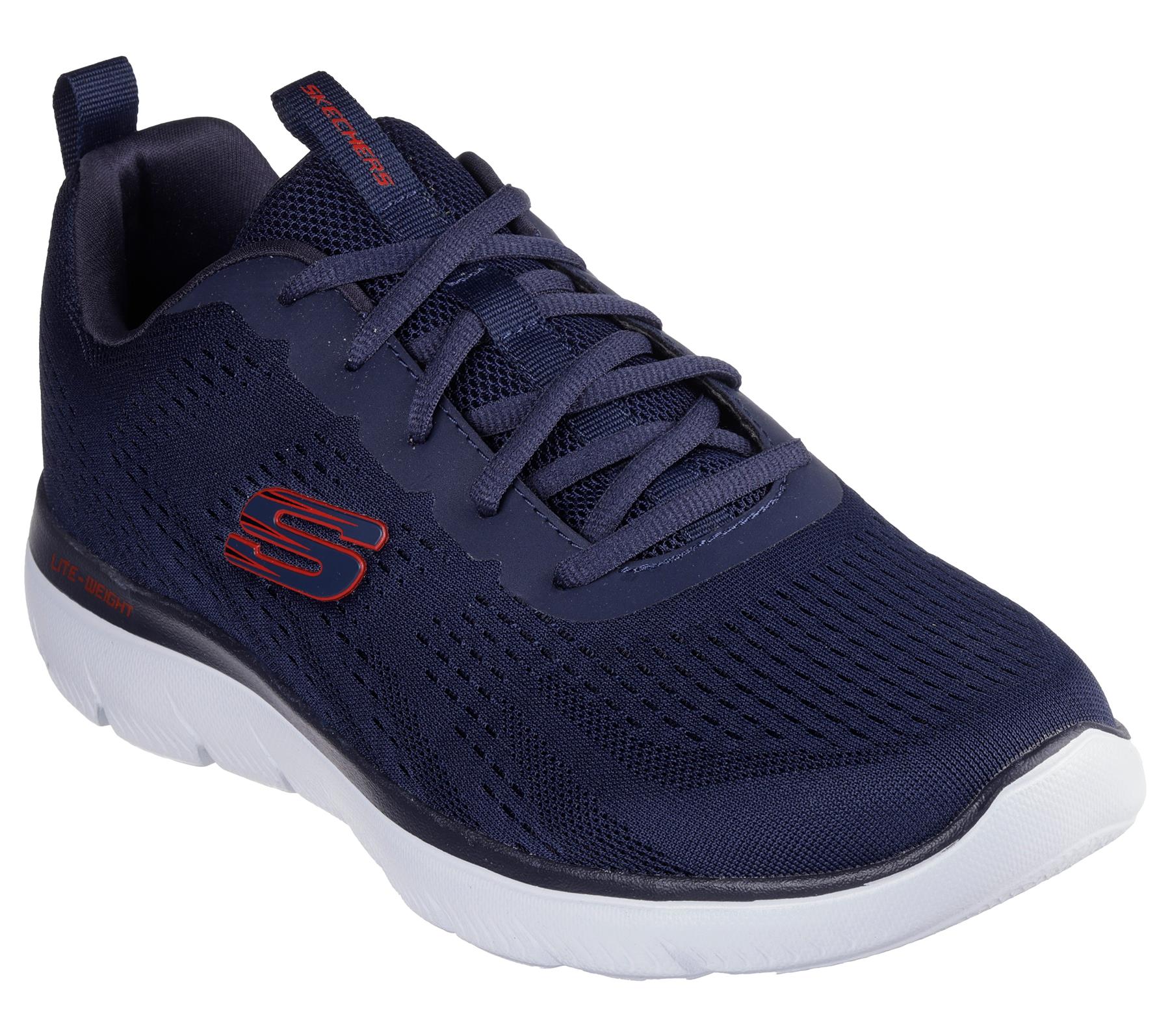 Skechers Lace Up Shoe For Men Summits Torre in Navy/Red, 5.5-13