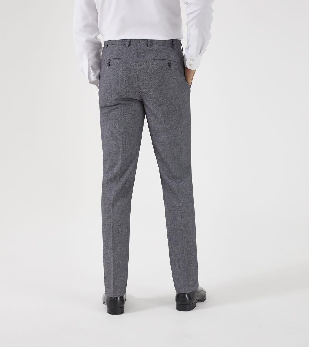 Skopes Men's Tailored Fit Harcourt Trouser in Silver Waist 28 - 64