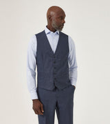 Skopes Men's Harcourt Tailored Fit Waist Coat in Blue 34 to 62 Regular