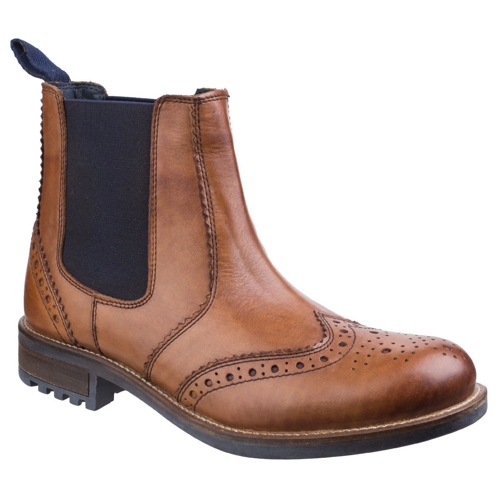 Cotswold Men Boots - Cirencester Chelsea Brogue in 2 Colours, 6-12